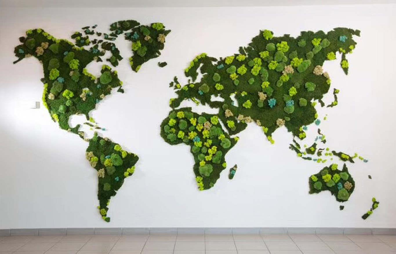 仿生苔藓世界地图