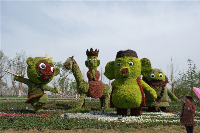 公园西游记植物绿雕