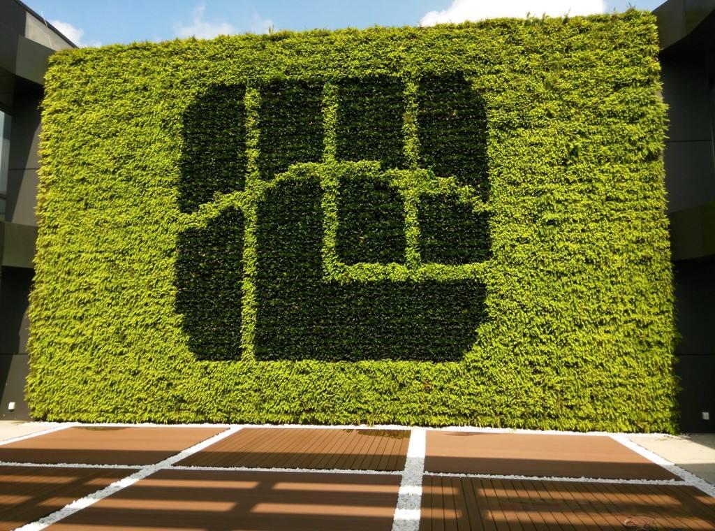 垂直绿化LOGO植物拼字绿墙造型