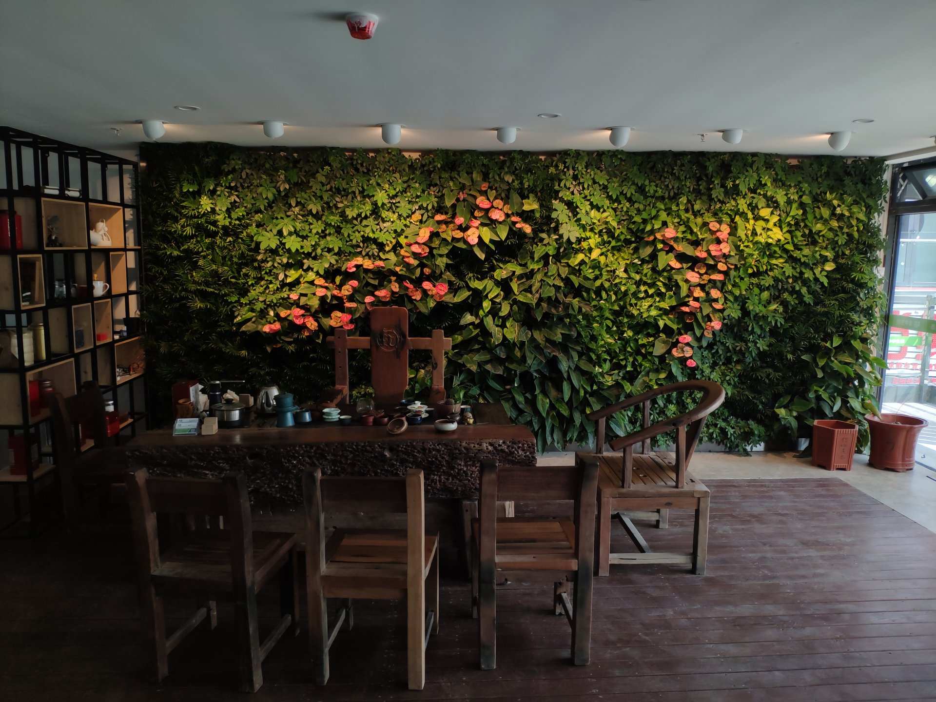 华宇青禾会客室垂直绿化植物墙