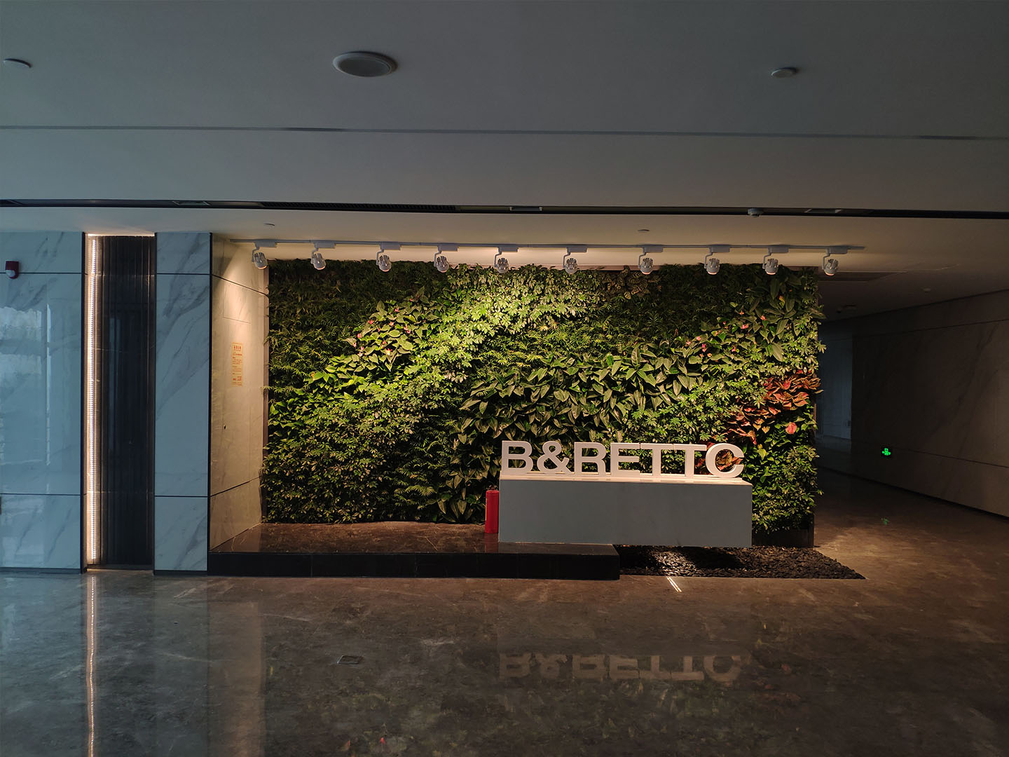 深圳一带一路办公室植物墙施工