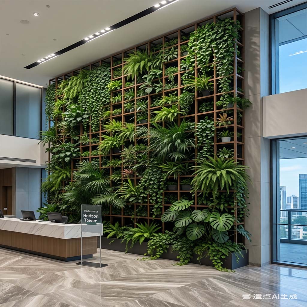 AI建筑垂直绿化效果图7
