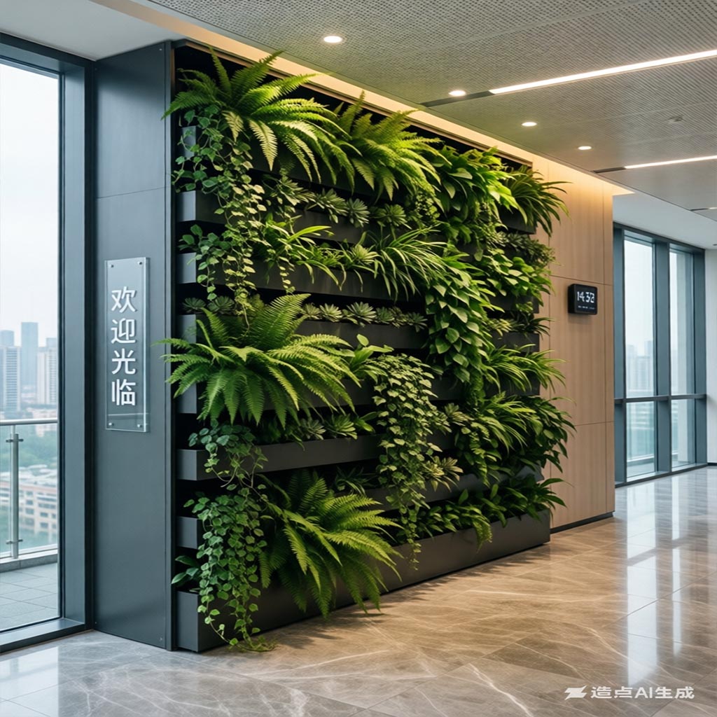 AI建筑垂直绿化效果图8