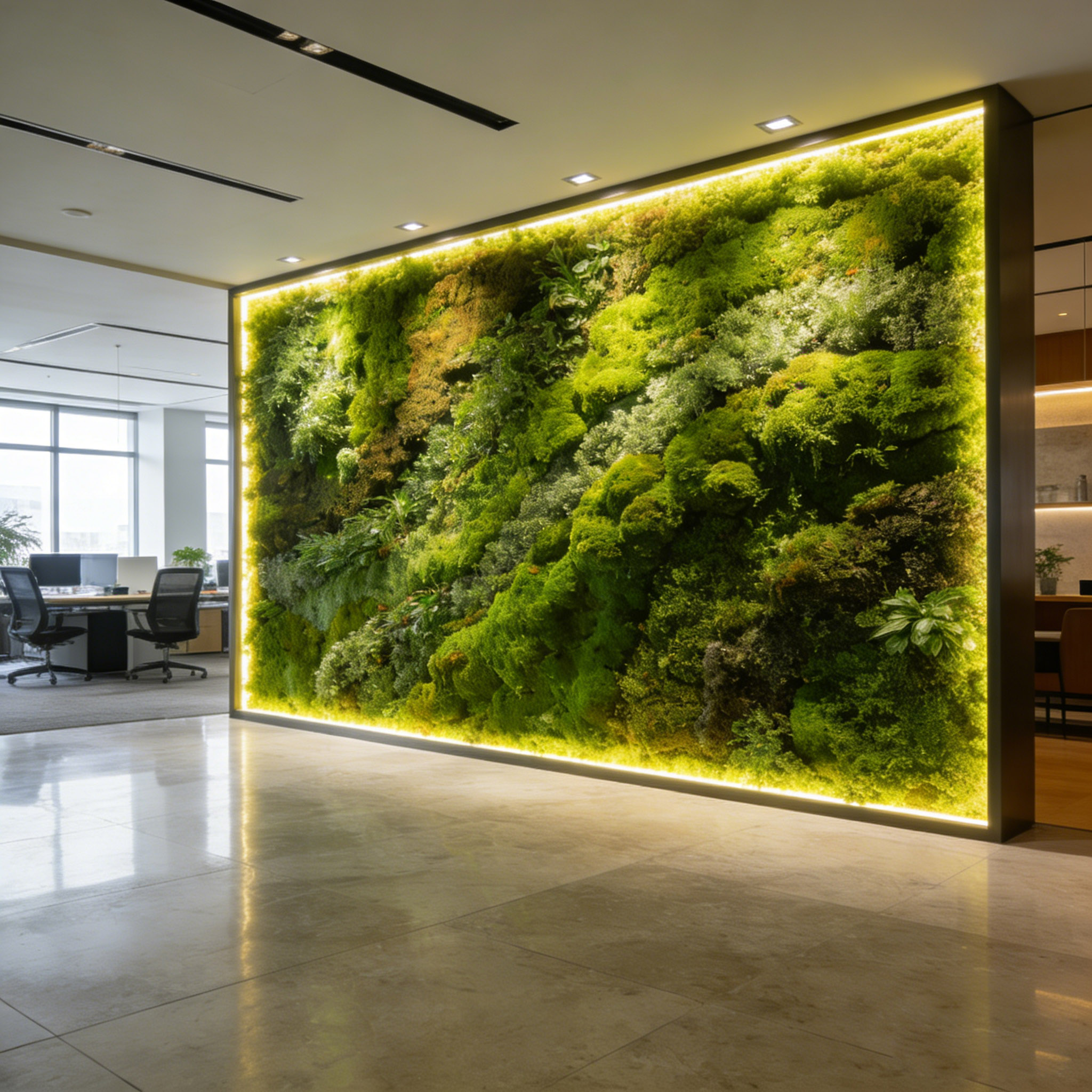 AI建筑垂直绿化永生苔藓效果图13