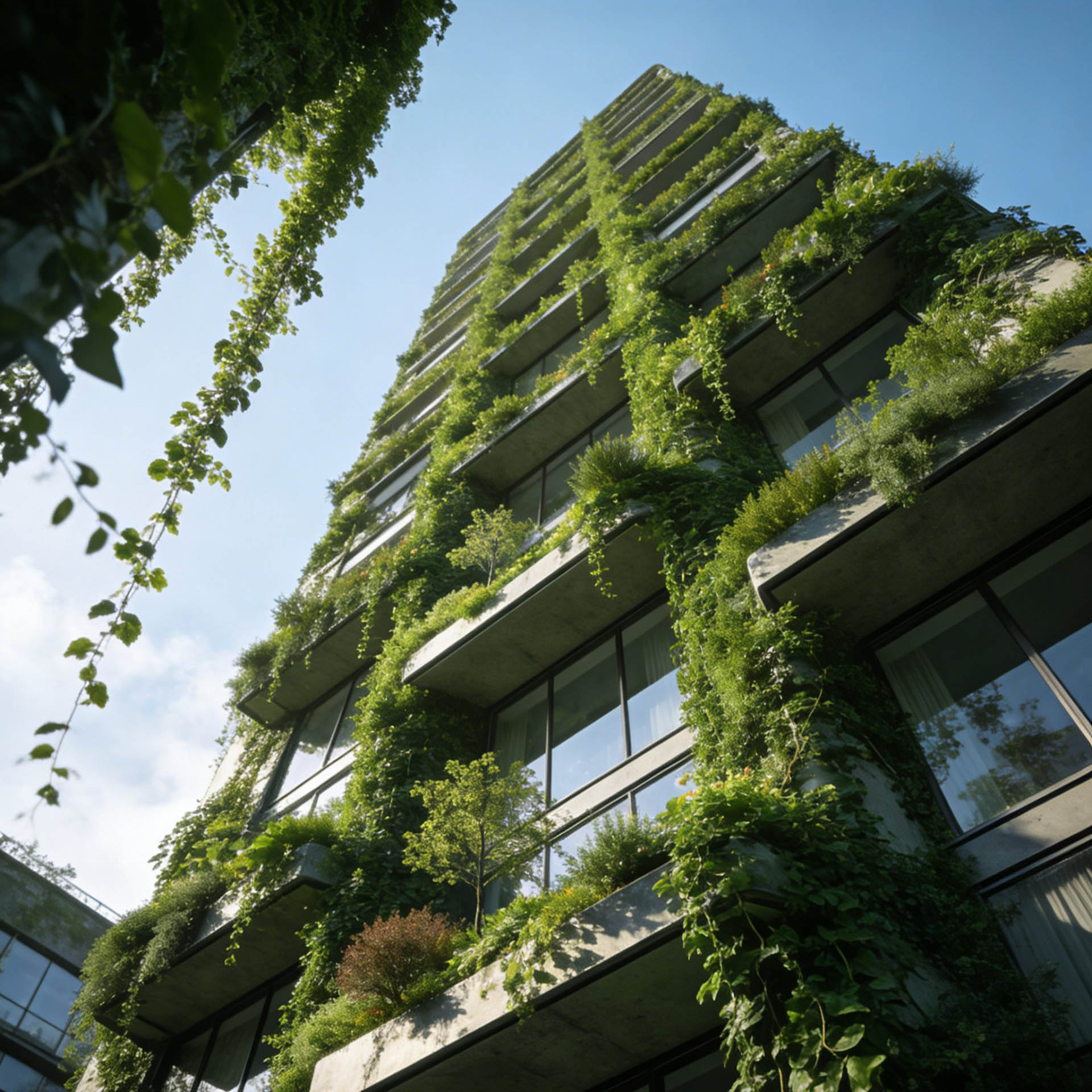 AI建筑垂直绿化植物墙效果图20