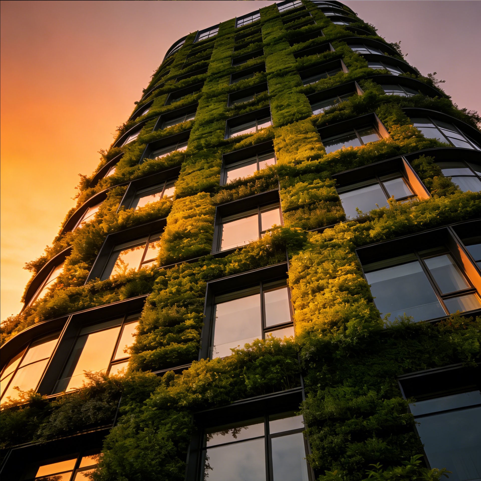 AI建筑垂直绿化植物墙效果图22